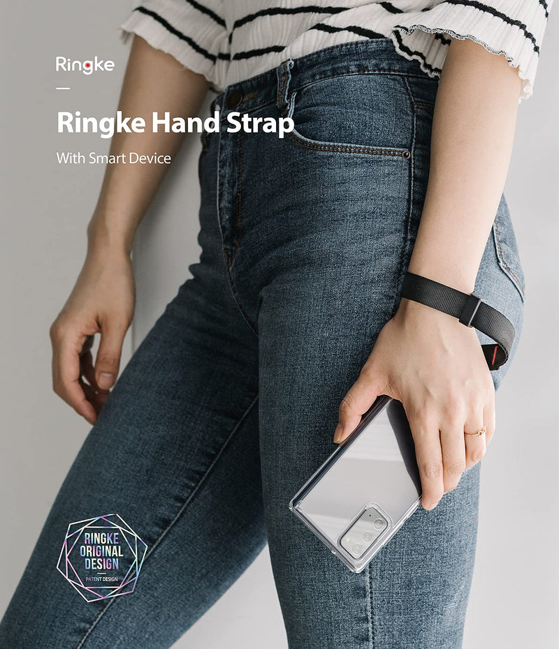 Ringke Hand Strap Universal Phone Lanyard Wrist Strap String Designed for Smartphones, Keys, Digital Cameras, ID, Galaxy Buds Plus, Airpods Pro - Black