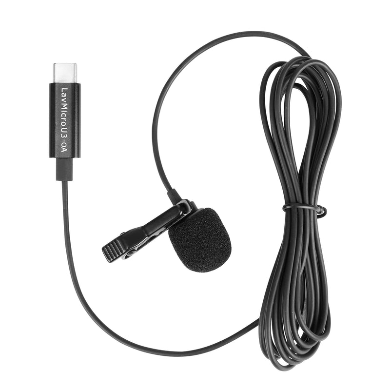 Saramonic Compact Clip-On Omnidirectional Lavalier Microphone Designed for DJI Osmo Action with 6.6ft (2m) Cable & USB-C Connector (LAVMICROU3-OA) For Osmo Action