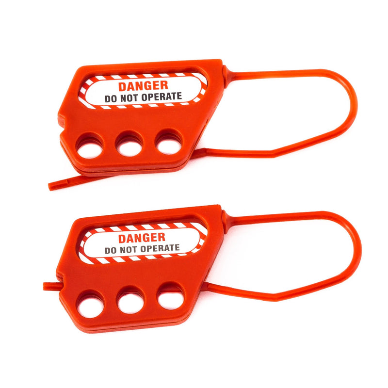 [AUSTRALIA] - Lockout Safety Supply 7270 3 Hole Flexible Hasp, Red 