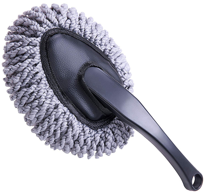 Shopping GD Multi-functional Car Duster Cleaning Dirt Dust Clean Brush Dusting Tool Mop Gray Car Cleaning Products