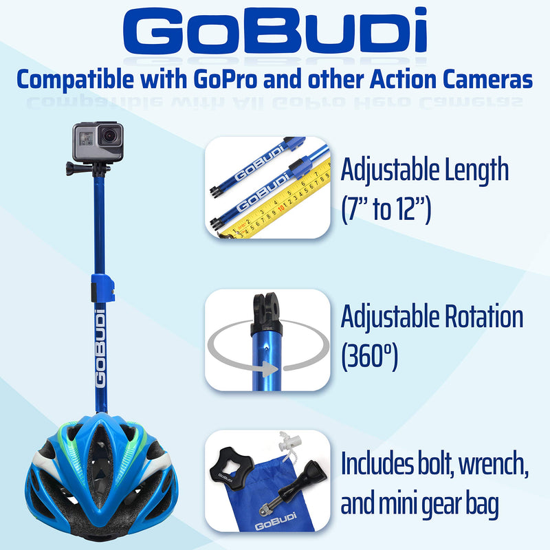 GoBUDi Adjustable Extension Pole Compatible with All GoPro Hero Cameras (1 Adjustable)