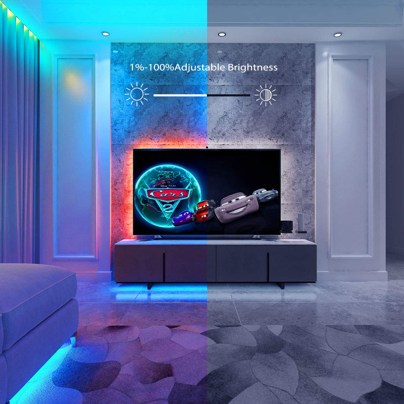 [AUSTRALIA] - Led Strip Lights for Bedroom 50 Feet,Led Lights Belt can be Controlled by The App,Music Synchronized Color Changing,for in Bedroom, Kitchen, Living Room, Party and Christmas 