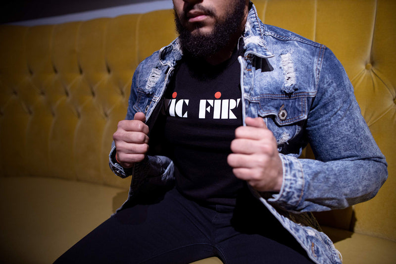 Vic Firth Logo Men's Black T-Shirt S