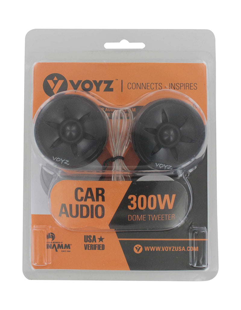 [AUSTRALIA] - VOYZ High Performance Tweeters for Car Audio 1.6" 300 Watts Max Power Output - 4-8 ohm Super High Frequency Silk/Polymer Composite Dome Tweeter Kit (1 Pair) 