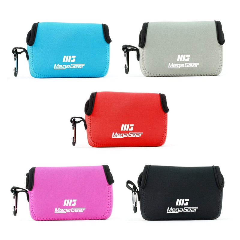 MegaGear MG807 Ultra Light Neoprene Camera Case compatible with Fujifilm FinePix XP140, XP130, XP120, XP90 - Hot Pink