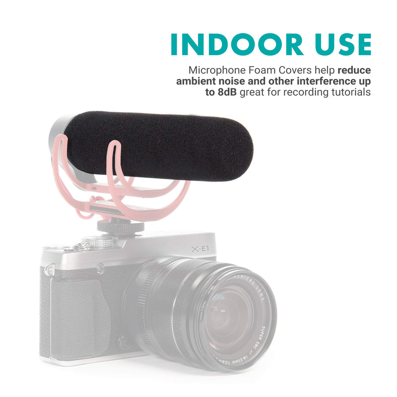 [AUSTRALIA] - Movo WS-G7 Foam and Furry Indoor, Outdoor Microphone Windscreen Combo Pack - Custom Fit for Rode VideoMic Go 