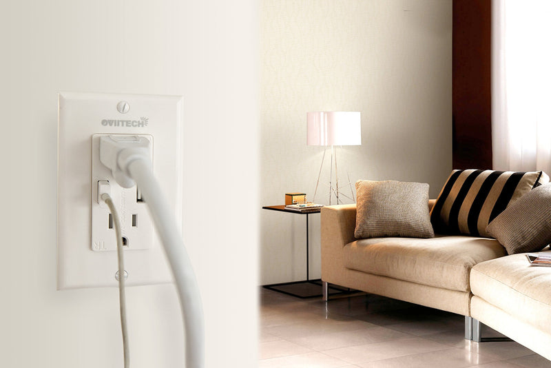 [AUSTRALIA] - OviiTech 2.4 AMP Dual High Speed Wall Mount Charger USB Outlet,15A Tamper Resistant Receptacle, 2 Wall Plate Included,White (2 Pack) 2 Pack 