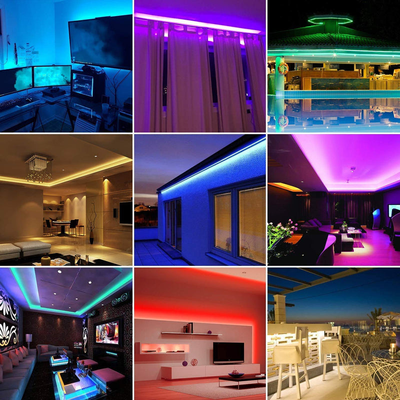 [AUSTRALIA] - Led Strip Lights,Led Lights for Bedroom 32.8ft,RGB LED Strip Lights,Color Changing Led Strip Lights with 44 Keys IR Remote and 12V Power Supply-Waterproof 