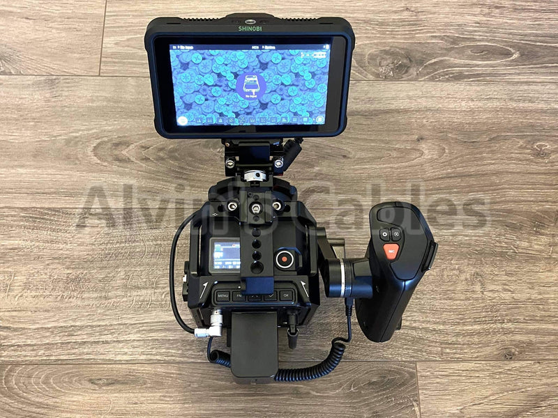 Alvin's Cables Z CAM E2 Flagship Rotatable Power Cable for Atomos Shinobi Ninja V OSEE G7 Monitor Adjustable 90 Degrees 2 Pin Male to Right Angle Lock DC Cord for Z CAM E2-S6 E2-F6 E2-F8