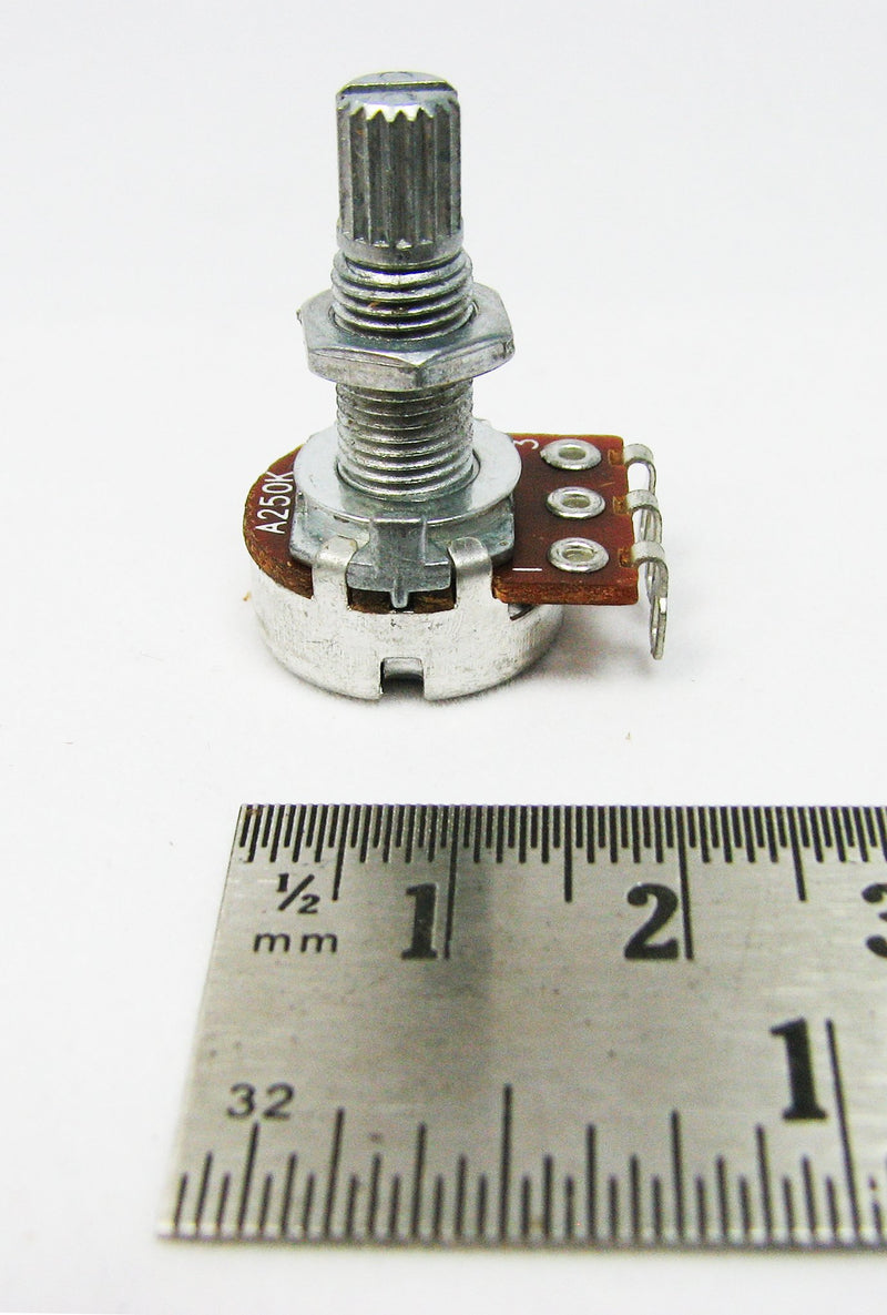 2-pack 250K Long-Shaft Audio-Taper Guitar Volume Potentiometers