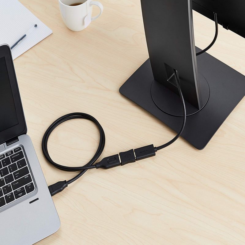 Amazon Basics HDMI Female to Female Coupler Adapter, 29 x 22mm, Black Single Pack