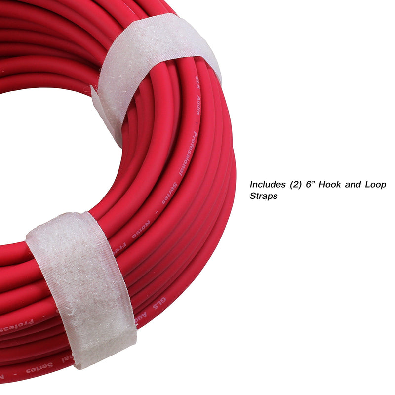 [AUSTRALIA] - GLS Audio 50ft Mic Cable Patch Cords - XLR Male to XLR Female Red Microphone Cables - 50' Balanced Mike Snake Cord 