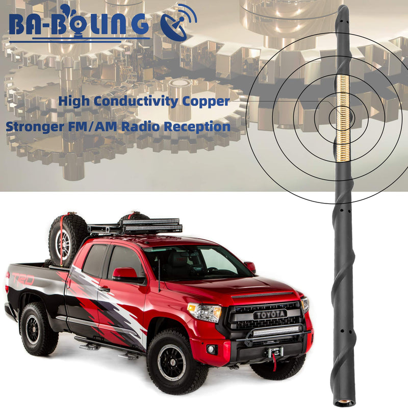 BA-BOLING 13 Inch Antenna Compatible with Toyota Tundra Tacoma 2000-2021 | Car Wash Proof Flexible Rubber Antenna Replacement, Designed for Optimized FM/AM Reception