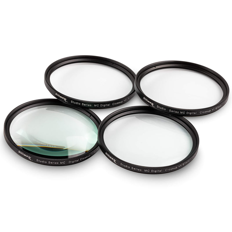 82MM Ultimaxx Professional Four Piece HD Macro Close-up Filter Kit (1, 2, 4, 10 Diopter Filters) for Camera Lens with 82MM Filter Thread and Protective Filter Pouch