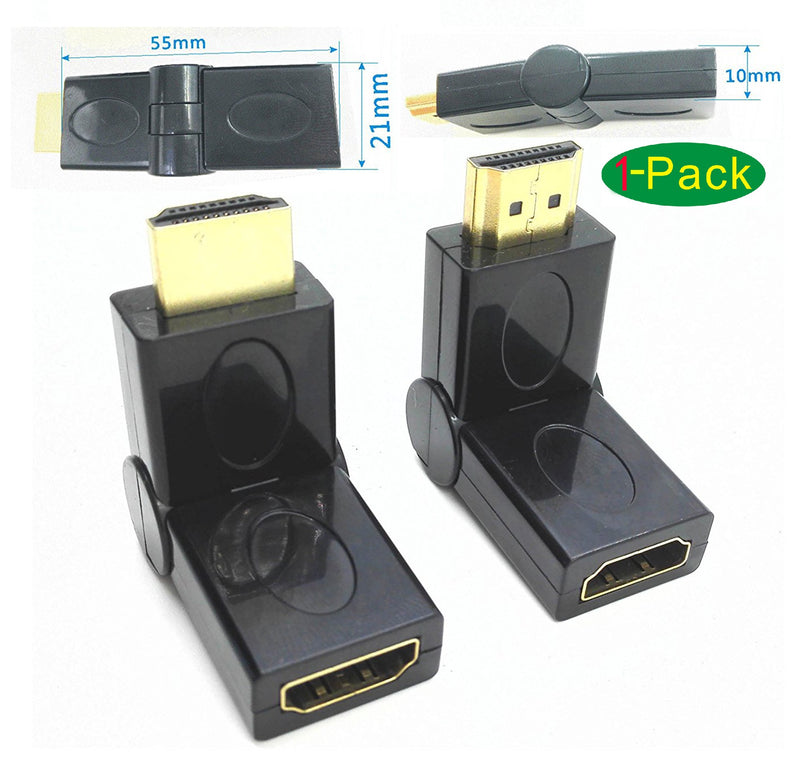 [AUSTRALIA] - zdyCGTime Rotating and Swivel Twist HDMI Type A Male to Type A Female 360 Degree Rotation Angle Extension Adapter Convertor (90-270 Degree) 