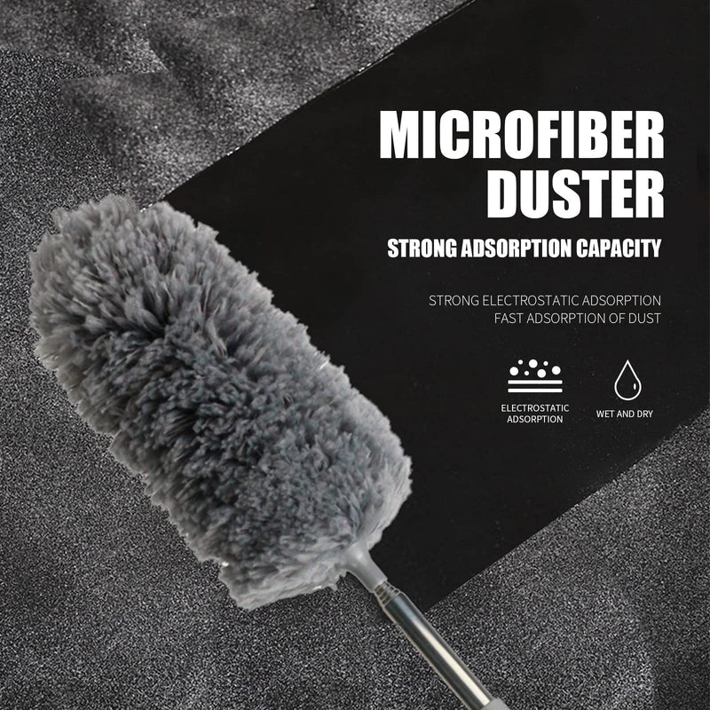 TIMIVO Microfiber Duster for Cleaning, Dusters with Extension Pole, Washable Microfibre Cleaning Tool. 2Pcs Mini Dusters for Cleaning Office, Car, Computer, Window, Air Condition (2PACK) 2PACK