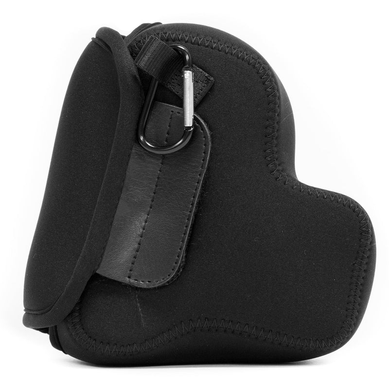 MegaGear Panasonic Lumix DC-FZ80, FZ82, DC-FZ70, FZ72 Ultra Light Neoprene Camera Case, with Carabiner - Black - MG1165