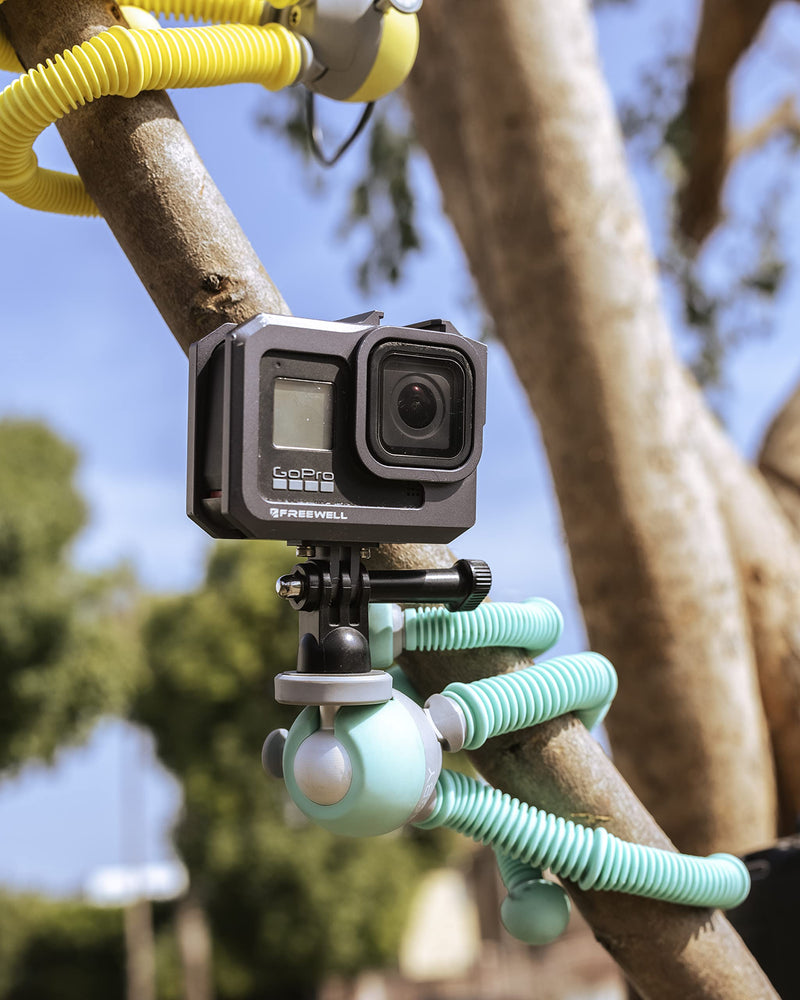 JOBY PodZilla Medium Kit, Flexible Tripod with Ball Head Included and GripTight 360 Phone Mount, for Smartphones and Compact Mirrorless Cameras or Devices up to 1 Kg, Blue Medium Kit Teal