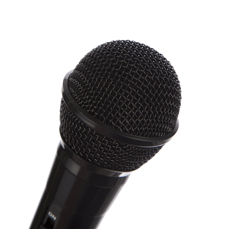 RockJam Karaoke Microphone Wired Unidirectional Dynamic Microphone with Three Metre Cord - Black Wired Karaoke Microphone