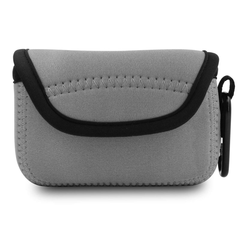MegaGear ''Ultra Light'' Neoprene Camera Case, Bag with Carabiner for Fujifilm X70 Digital Camera (Grey) (MG713)