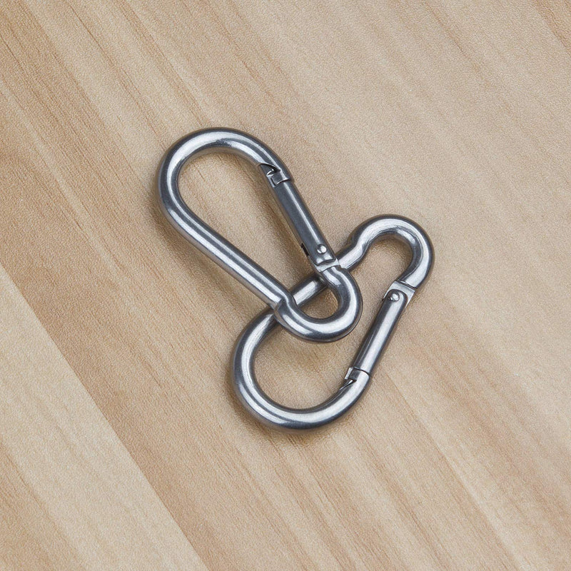 CBTONE 25 Pack 2 Inch Spring Snap Hook Stainless Steel 304 Clip Keychain Heavy Duty Quick Link Hook for Camping Fishing Hiking Traveling