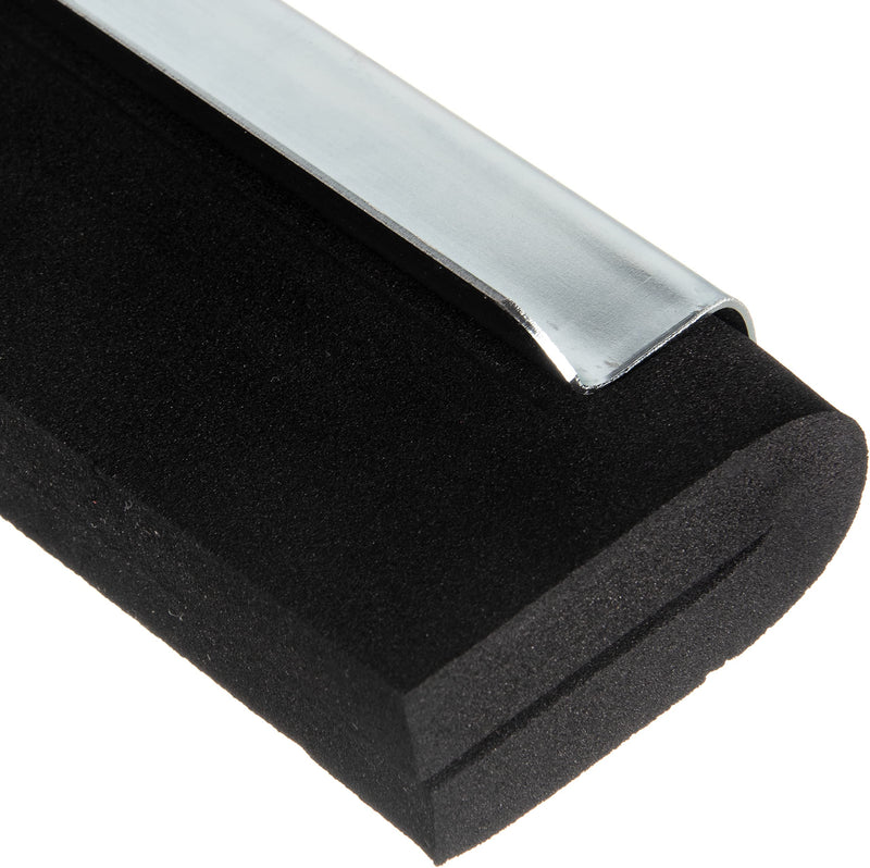 Carlisle 36682400 Flo-Pac Soft Double Foam Rubber Squeegee with Heavy Duty Metal Frame and Threaded Socket, 22" Length, Black 22 inch Heavy Duty Rubber Squeegee