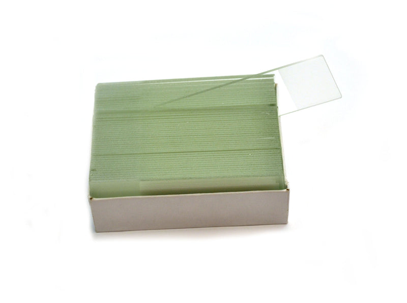 Glass Microscope Slides, 72 Pack - Precleaned - Ground & Polished Edges - Frosted End - Eisco Labs