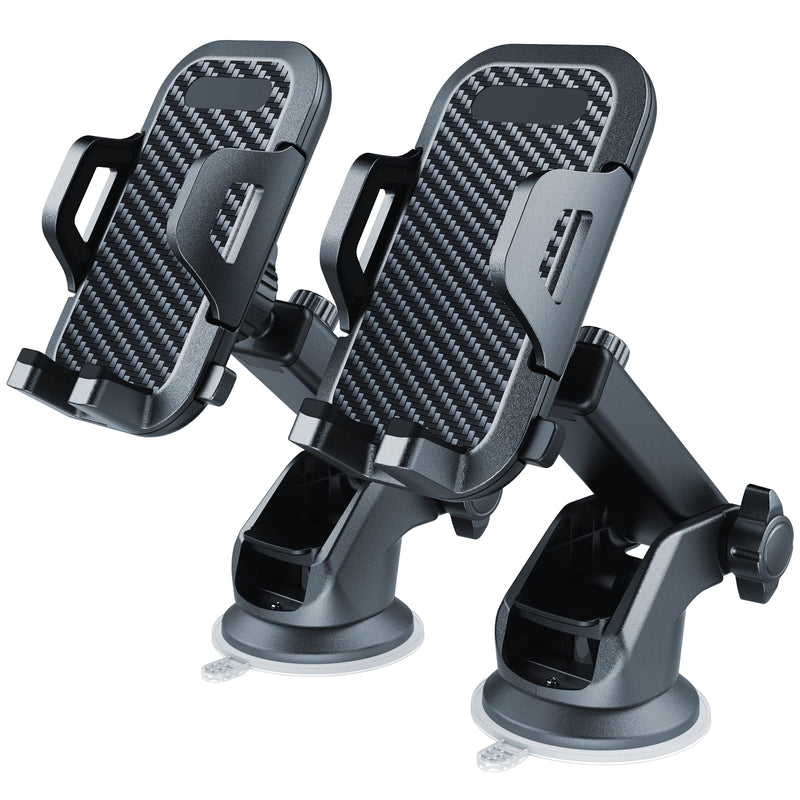 [AUSTRALIA] - BEATYLIFE Car Phone Holder Mirror Shower Phone Holder, 2 Pack Reusable Non-Residue Phone Mount for Kitchen Bathroom Wall Makeup YouTube Video TikTok, Compatible with All Phones 