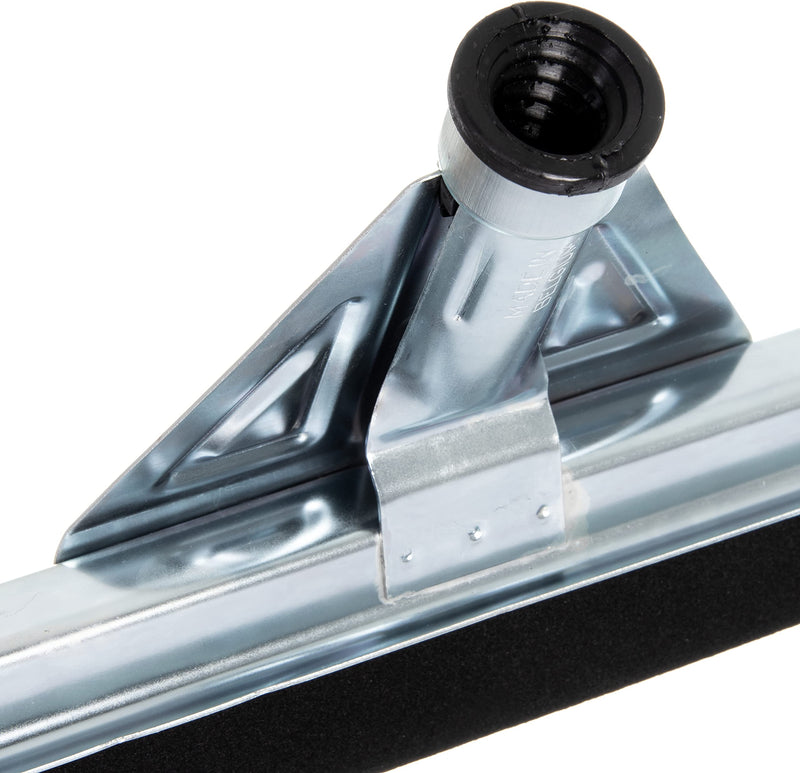 Carlisle 36682400 Flo-Pac Soft Double Foam Rubber Squeegee with Heavy Duty Metal Frame and Threaded Socket, 22" Length, Black 22 inch Heavy Duty Rubber Squeegee