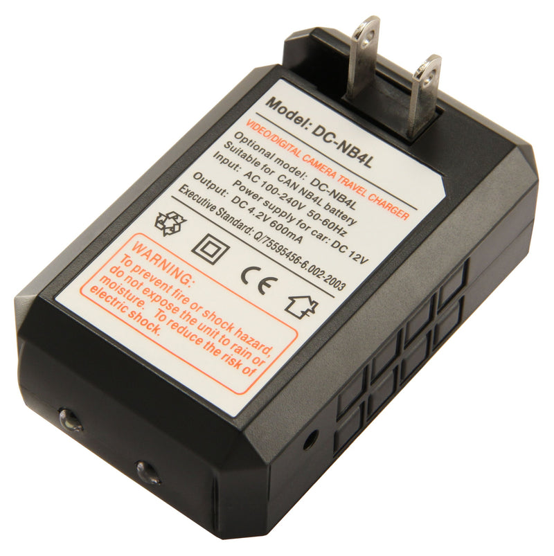 STK's NB-4L Battery Charger for Canon NB-4L ELPH 330 HS, ELPH 300 HS, VIXIA Mini, ELPH 100 HS, ELPH 310 HS, Powershot SD1400 is, SD750, SD1000, SD600, SD1100 is, SD630, SD400, SD450, SD780, CB-2LV