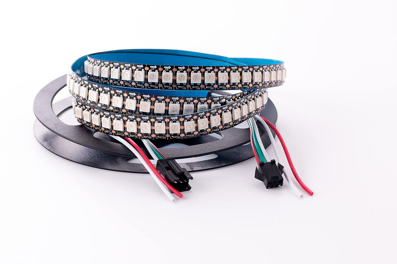 WS2812B LED Strip Individual Addressable Light SMD5050 RGB Strip 3.2FT 144Pixels/m 144Pixels Black PCB Full Color LED Pixel Strip Non-Waterproof DC5V 3.2FT 144LEDS Non-Waterproof