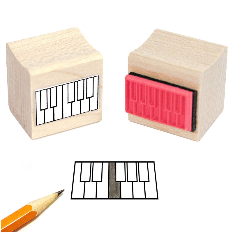 Pad and Mini Piano Diagam Rubber Stamp