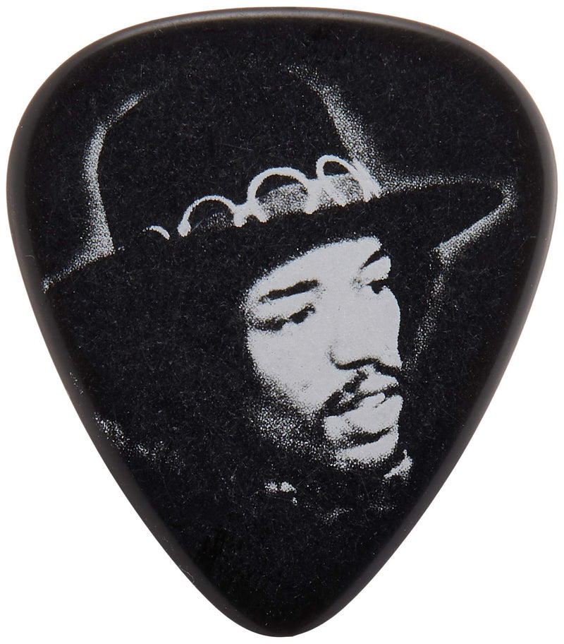 Dunlop JHPT06M Jimi Hendrix Silver Portrait Series Pick Tin, Assorted, Medium, 12 Picks/Tin