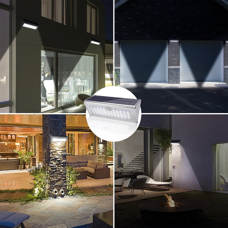 Securoad Super Bright Solar Lights Outdoor Water Proof, 46 LED 1100 Lumens 4500mAh Wireless Infrared Motion Sensor Light, Aluminum Metal Housing, Upgrade Security for Yard Driveway Wall Lights, 1 Pack