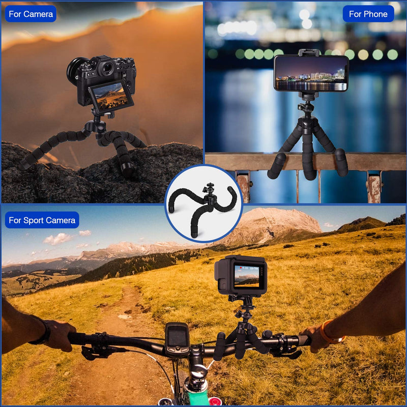 PHOPIK Mini Phone Tripod Stand: Portable and Flexible Octopus Smartphone Tripod-with Universal Holder and Remote Compatible with iPhone/Android/Camera/GoPro