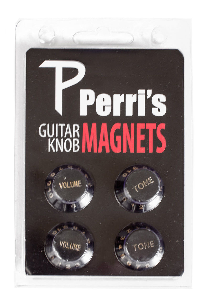 Perri’s Leathers Ltd. - Guitar Knob Magnets - Potentiometer - Black/White - 4 Pack - Made in Canada (GNM-01)
