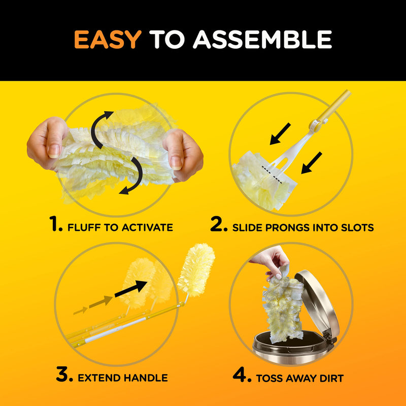 Swiffer Dusters 360 Extendable Handle Starter Kit 4 Refills