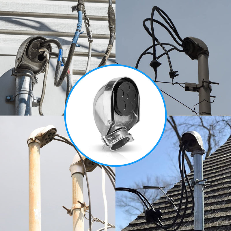 [AUSTRALIA] - OhLectric OL-43381 2 Inch Service Entrance Cap - Cast Aluminum Entrance Heads - Connect Cables To A Box Or An Enclosure - Bar Type Clamp - Weather Resistant - Simple Construction And Easy Assembly 