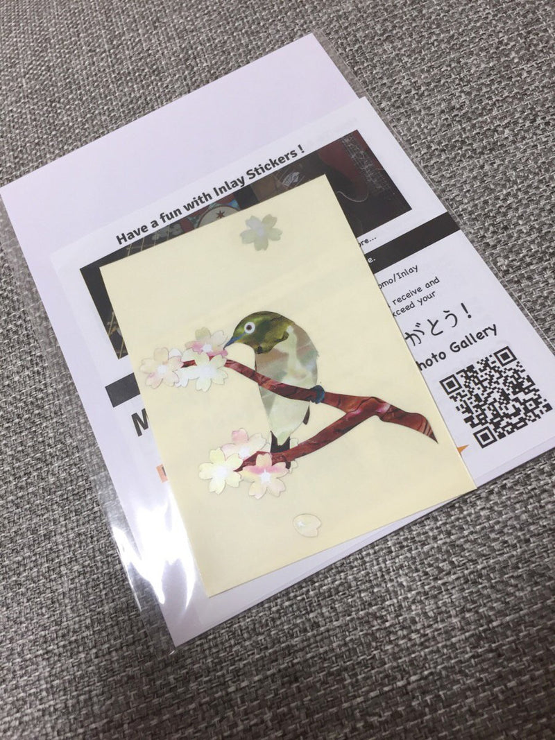 Inlaystickers for Guitars & Bass - Japanese Bush Warbler, B-182JBW