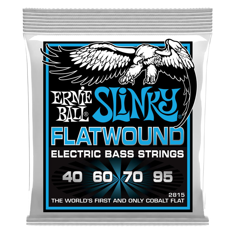 Ernie Ball P02815 Extra Slinky Flatwound Electric Bass Strings - 40-95 Gauge 4 STRING