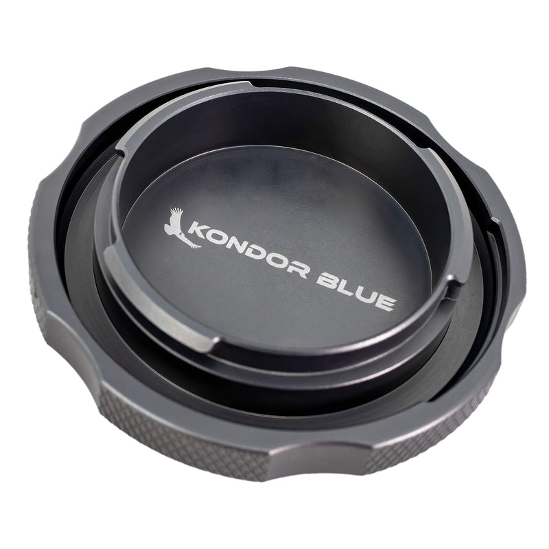 KONDOR BLUE Sony E Mount Body Cap Metal Space Gray Aluminum Alloy Standard Cine Camera Port Cover compatible with Sony cameras.