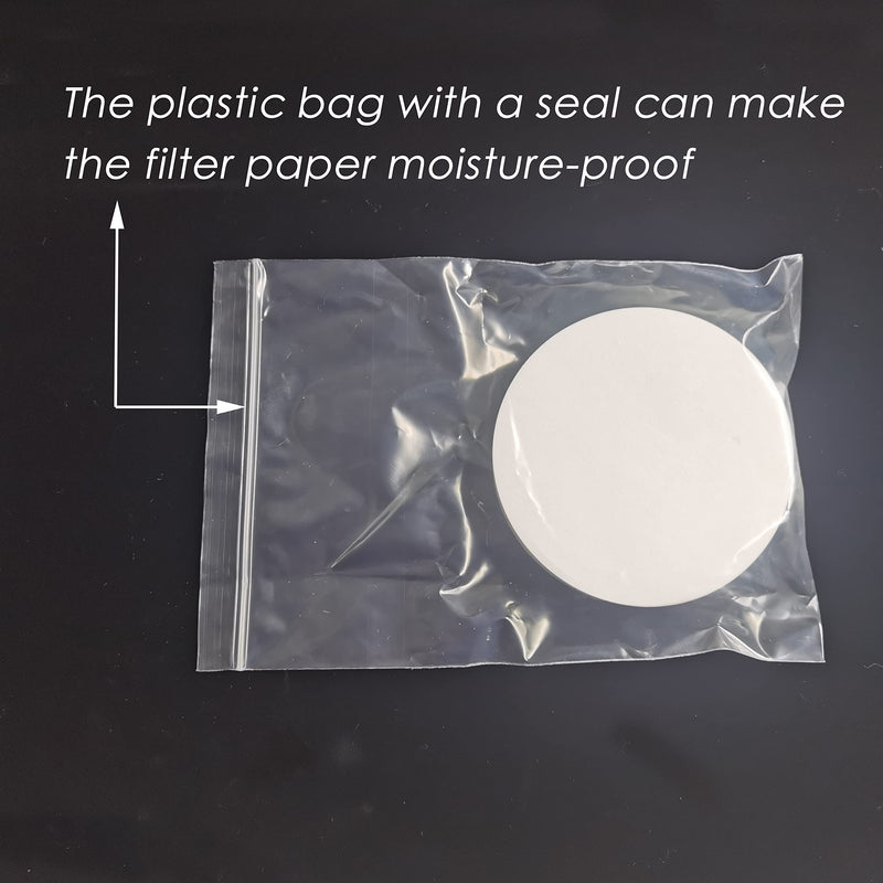 HeyWin 200 Packs Qualitative Filter Paper Chemistry,Diameter of 110mm Filter Paper Circles,Medium Speed,Used in The Vacuum Filter,Also for Funnel,etc White