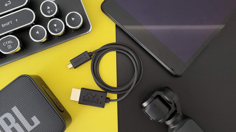 [AUSTRALIA] - Nanosecond Extreme Slim 2.6’ Micro HDMI Cable – World’s Thinnest and Most Flexible HDMI Cable. (2.6 Ft / 0.8m) High-Speed Supports Full 1080P, 4K, UltraHD, 3D, Ethernet, and Audio Return Channel 