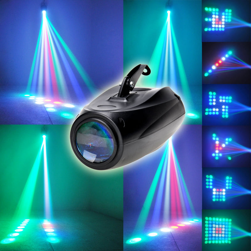 [AUSTRALIA] - TSSS RGBW Pattern Stage Light 64Leds Auto and Voice-activated Moonflower Projector Lighting for DJ Party Wedding Events Club 
