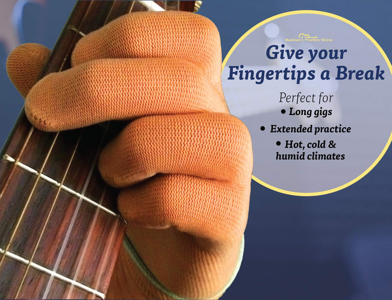 Guitar Glove Bass Glove -XS- 1 Glove - Finger issues, cuts X-Small Tan