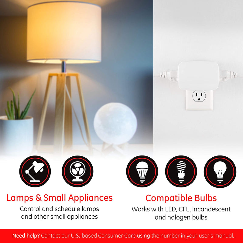Enbrighten Zigbee Switch, Dual Outlet Control Plug-In, Pairs Directly with Echo 4th Gen/Echo Show 10 (All)/Echo Studio/Echo Plus (All)/Eero Pro 6, White, 43095