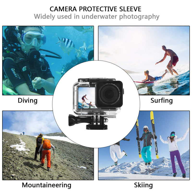 Waterproof Case for DJI OSMO Action Camera Accessories, Housing Case Protective Shell with Anti Fog Inserts Suitable for Underwater Diving Photography 200FT/61M Waterproof Case for DJI OSMO