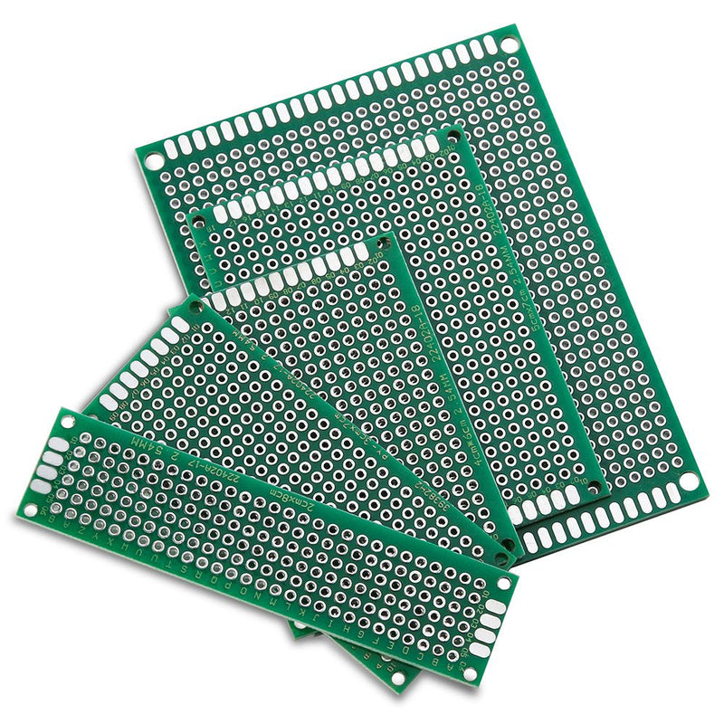 ELEGOO 32 Pcs Double Sided PCB Board Prototype Kit for DIY Soldering with 5 Sizes Compatible with Arduino Kits