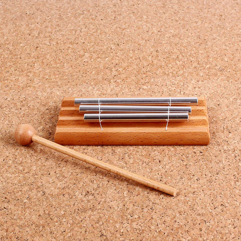 Alnicov Energy Chime Three Tone Meditation Classroom Bell With Mallet For Prayer Yoga Or Teachers' Classroom Management