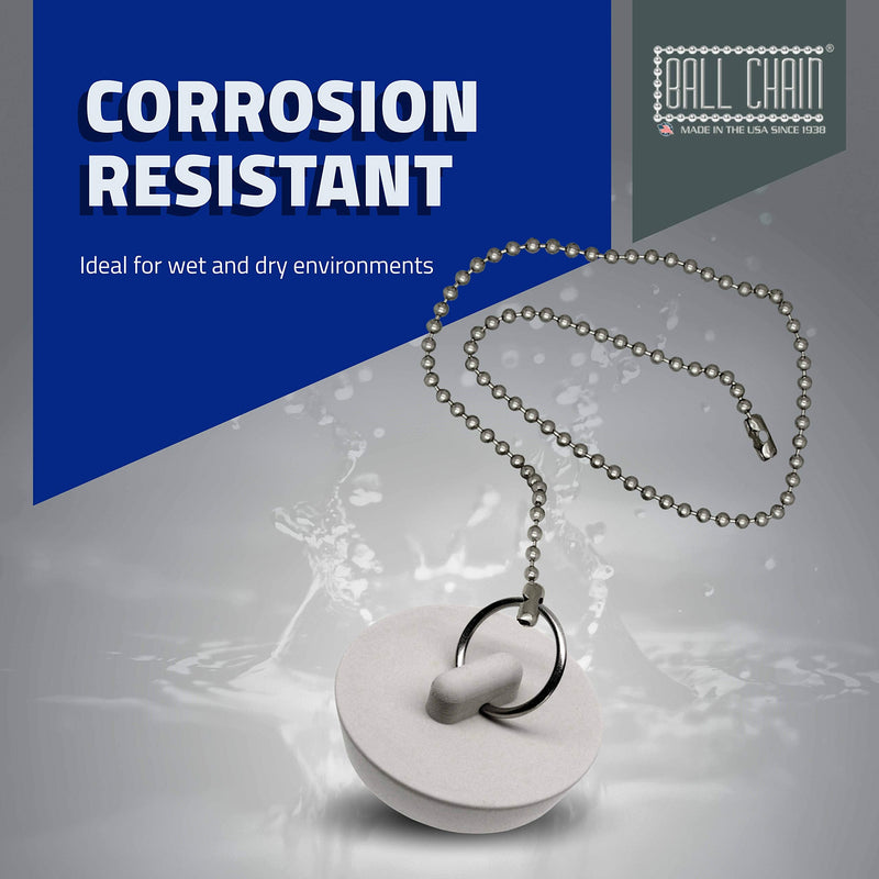 [AUSTRALIA] - Ball Chain 30 inches Number 3 Aluminum Ball Chain Necklace 100 Count | 2.4 mm in Diameter | Rust and Corrosion Resistant 27 Inches 